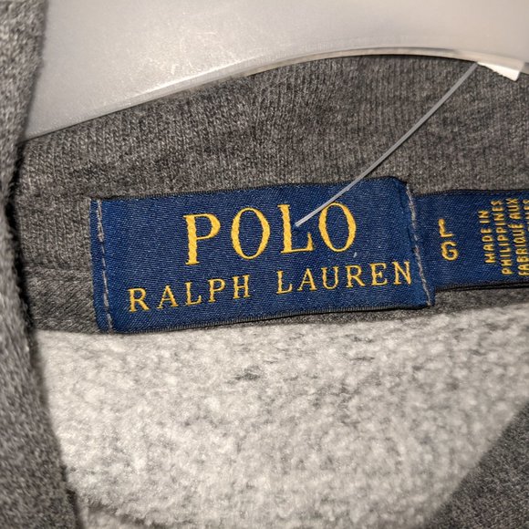 Polo Ralph Lauren Teddy Bear Tuxedo Hoodie Sweater Rare Dark Grey Lg - Picture 3 of 3
